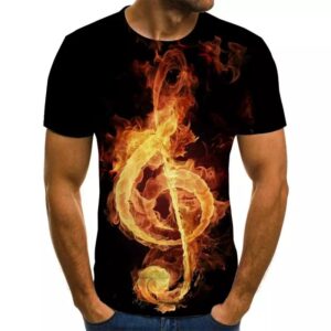 Xxs Men 3D Music Symbol Shirt