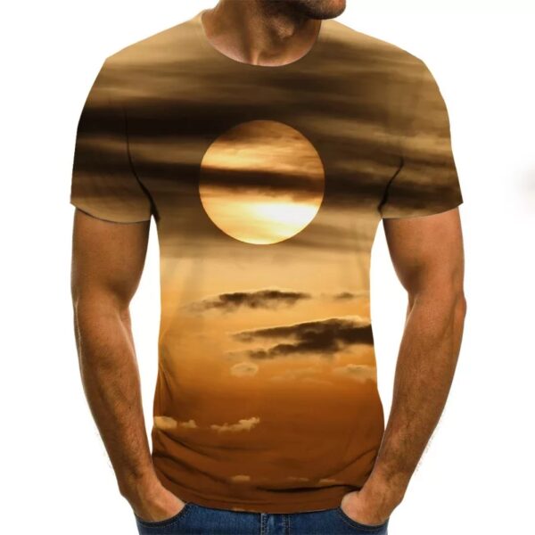 New Men 3D Moon Design Tshirt Surulere