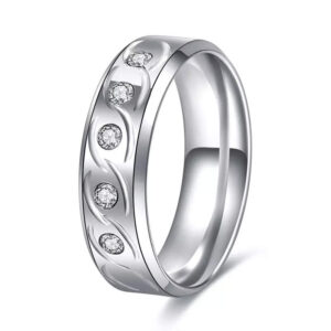 Buy Simple Silver Stainless Wedding Engagement Ring Lagos