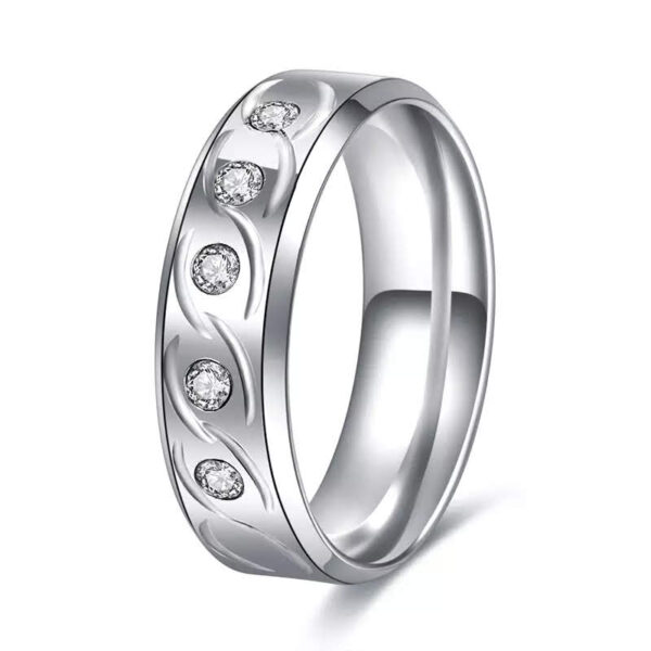 Buy Simple Silver Stainless Wedding Engagement Ring Lagos