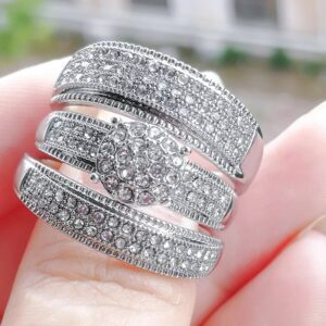 Buy 3pcs Women Wedding Ring Set Lagos