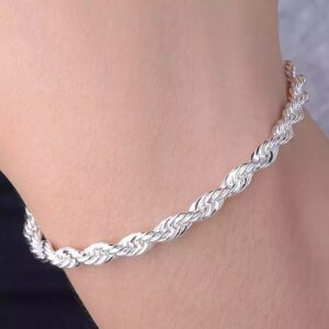 4MM Twisted Rope Chain Bracelet