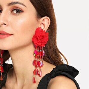 Trending Women Flower Design Drop Earring