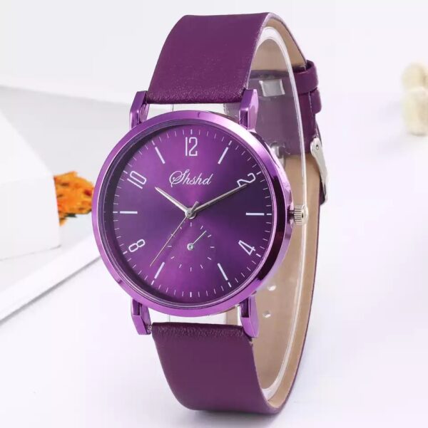 Trending Ladies Leather Watch Purple