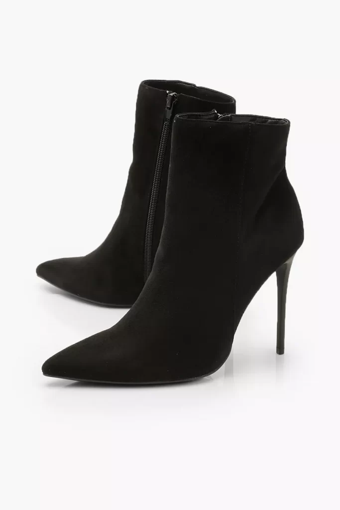 WOMEN STILETTO HEEL POINTED TOE ANKLE BOOTS