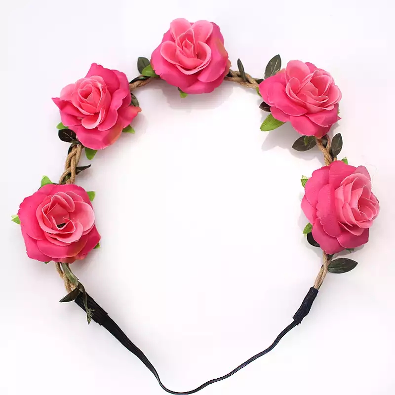 Rose Floral Headband Fashion Style