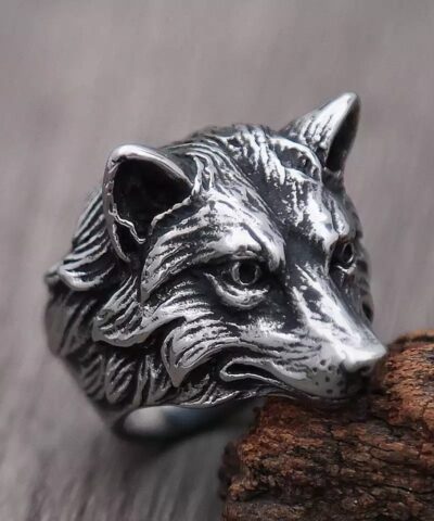 Mythology Wolf Head Ring For Men Surulere