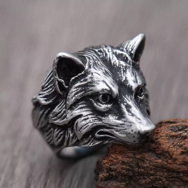 Mythology Wolf Head Ring For Men Surulere
