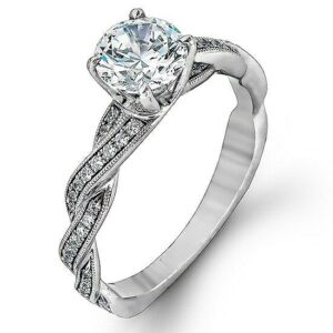 Twisted Design Wedding Engagement Ring